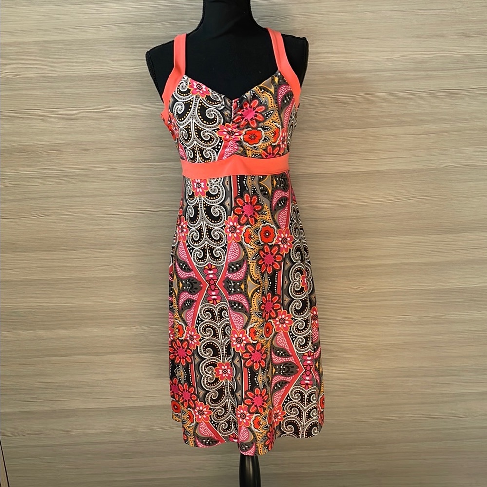 Prana Patterned Multi Colored Activewear Sundress… - image 1